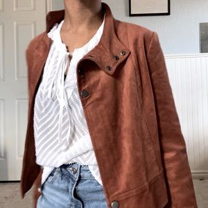 BCBGMAXAZRIA Suede Moto Jacket